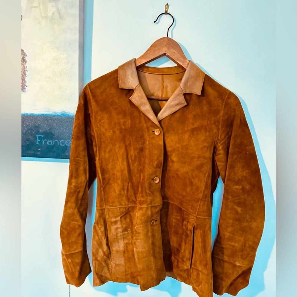 MOSAICO Italiana Reversible Suede to Leather Jacket